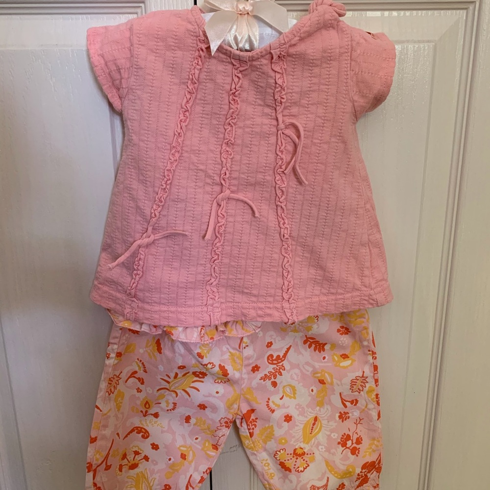 Cakewalk Baby Girl Top and Pants set 12 M